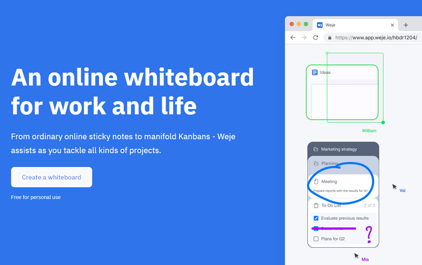 Weje - Online Whiteboard Collaboration