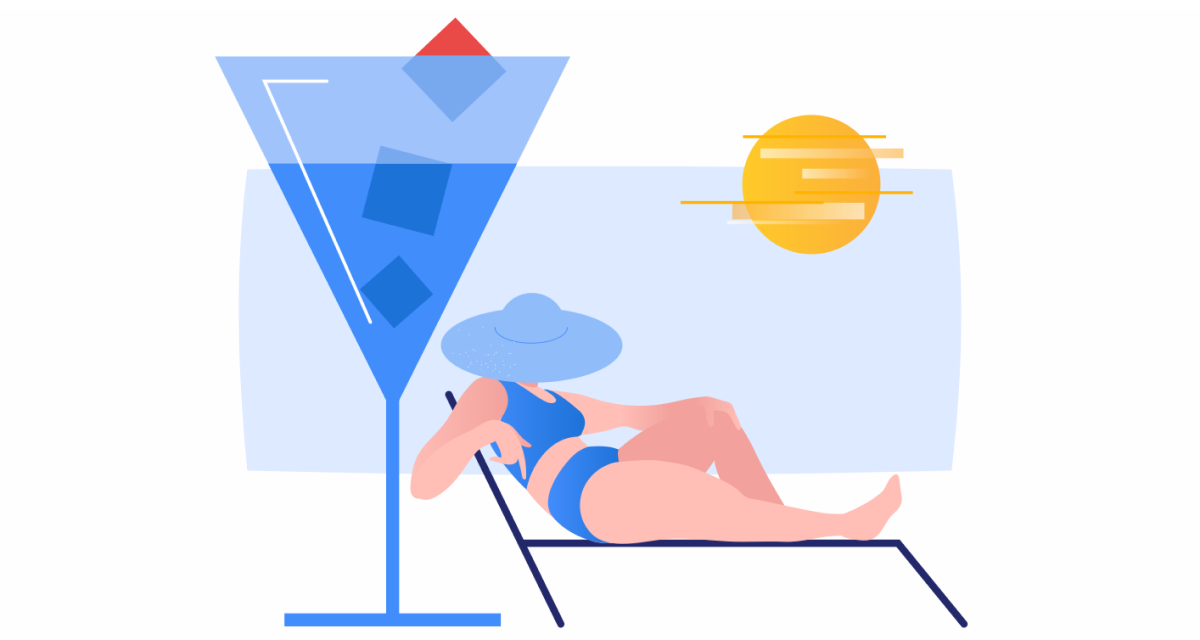 Sunkissed: a collection of refreshing summer illustrations:Summer chilling in Clip style