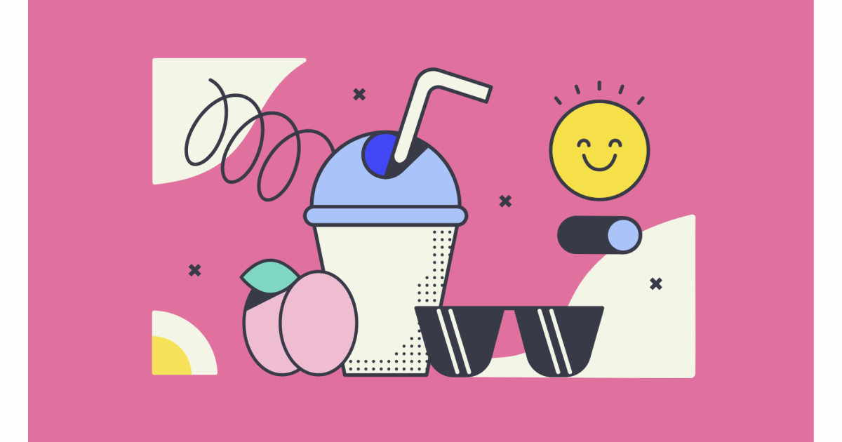 Sunkissed: a collection of refreshing summer illustrations: Summer drinks in Abstract style
