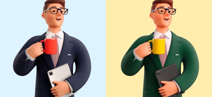 How to recolor 3D illustrations by Icons8 in Photoshop